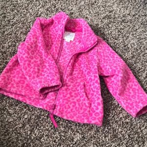 EUC pink cheetah zip up for girls 2T
